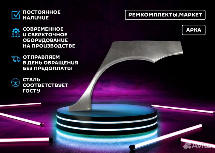 Ремонтная арка Rav 4 левая