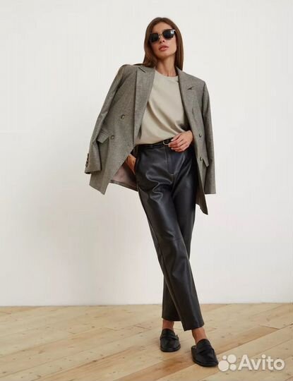 Брюки из экокожи annemore 40 черные