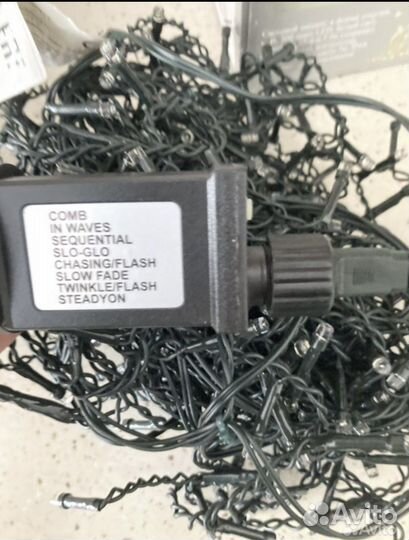 Гирлянды /занавес (белый холодный свет)