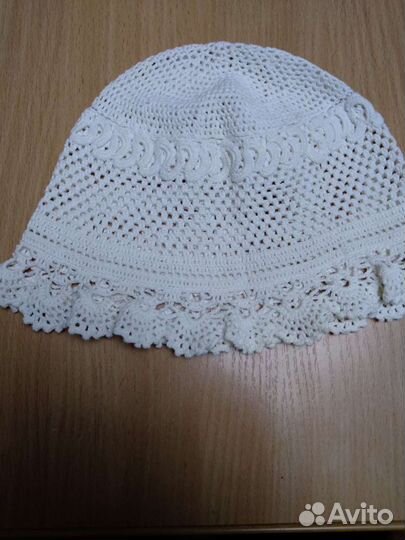 Панамки-шапочки для девочки ручной работы
