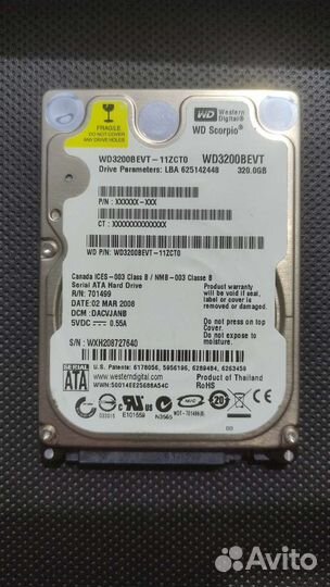 Жесткие диски 80 Гб-3 Тб