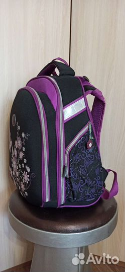 Рюкзак Котофей 02804090-20 черный-сиреневый