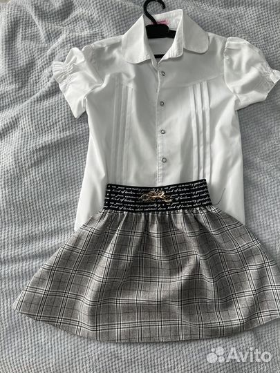 Школьная форма для девочки 140 пакетом серая