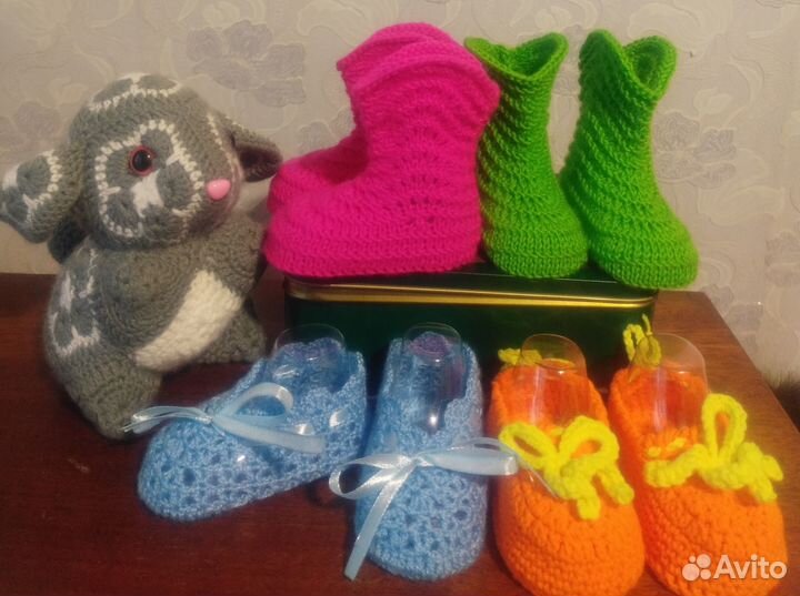 Пинетки вязаные, детская обувь, подарок, одежда