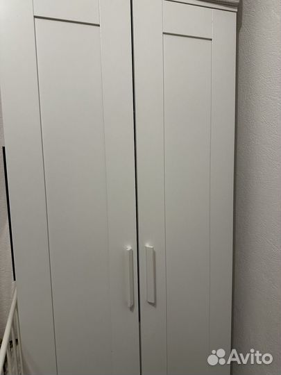 Бримнэс Шкаф платяной 2-дверный белый IKEA