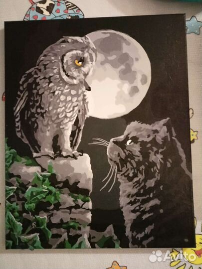 Сова. Картина по номерам