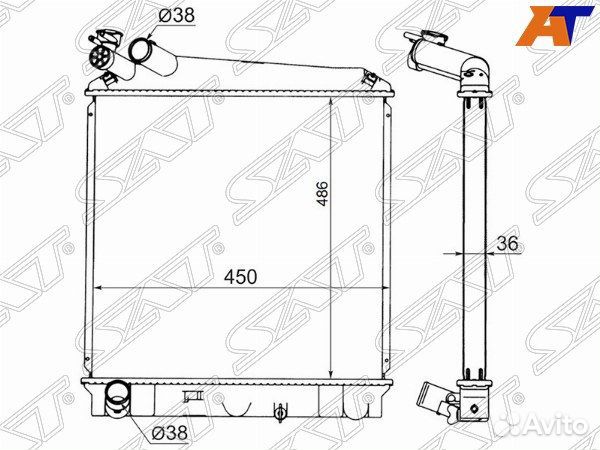 Радиатор isuzu ELF, isuzu ELF 93-03, nissan atlas
