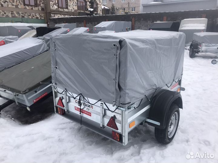 Бортовой прицеп 1,7х1,2 с тентом 0,9м