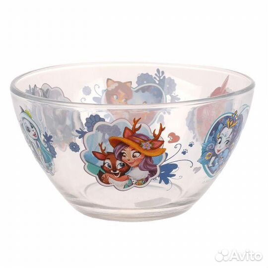 Набор стеклянной посуды (кружка, тарелка, салатник