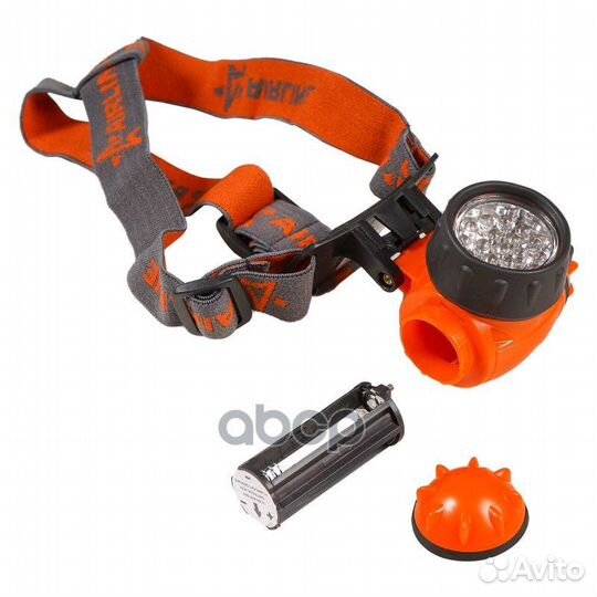 Фонарик налобный 19 светодиодов на батарейках