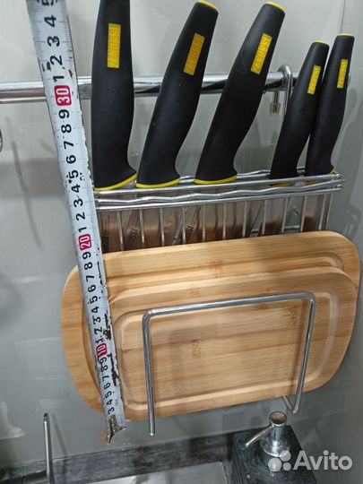 Полка на рейлинг для ножей и разделочных досок