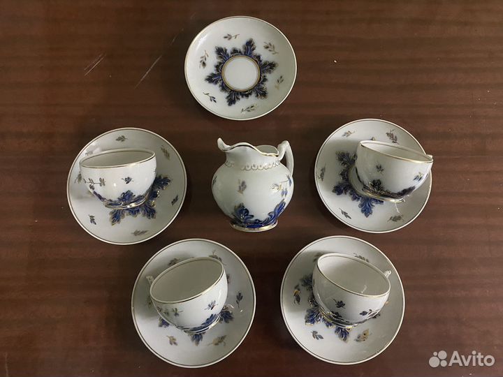 Чайный сервиз вербилки синий барбарис
