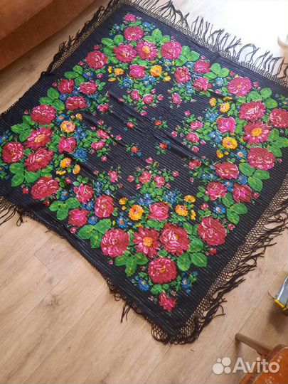 Павлопосадский платок шерсть СССР