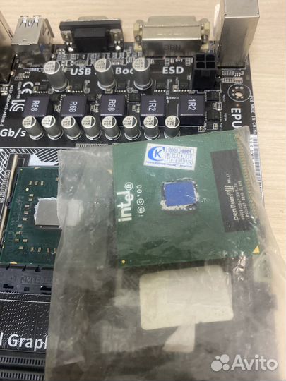 Материнская плата и три проца+ Блок питания 450в