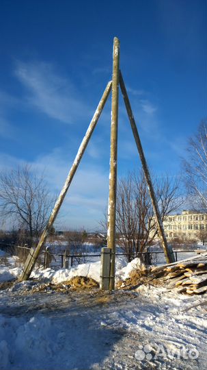 Установка столба под электричество