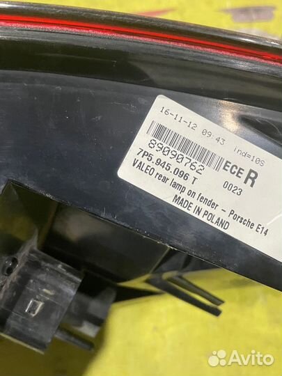 Фонарь задний правый porsche cayenne 958