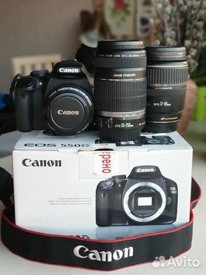 Фотоаппарат Canon 550D + canon 50 1.8 + canon 55-2