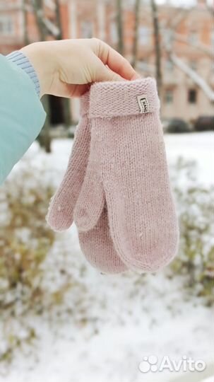 Варежки из пуха норки