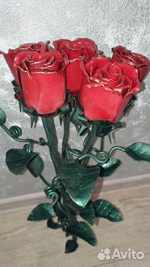 Розы из металла ручная работа