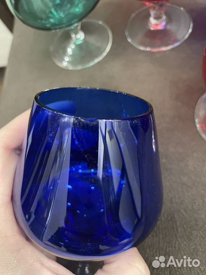 Бокалы цветной хрусталь