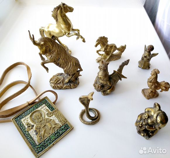 Фигурки статуэтки латунь,животные, восточ гороскоп