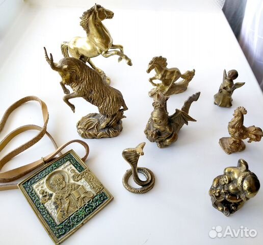 Фигурки статуэтки латунь,животные, восточ гороскоп