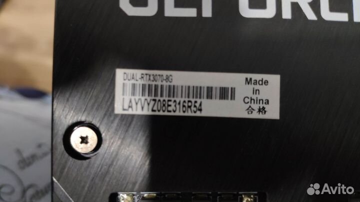 Видеокарта rtx 3070 asus dual