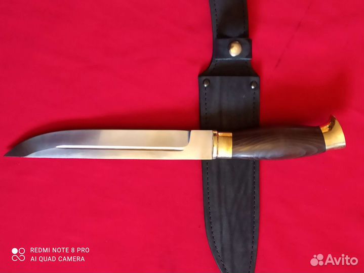 Казачий пластунский нож, сталь Х12мф, ковка, ножны