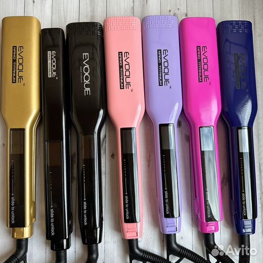 Утюжок Evoque черный розовый для кератина