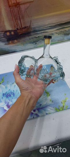 Штоф стеклянный Бык