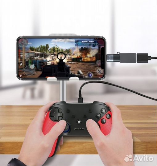 OTG переходник Type-c (гнездо) Lightning (штекер)