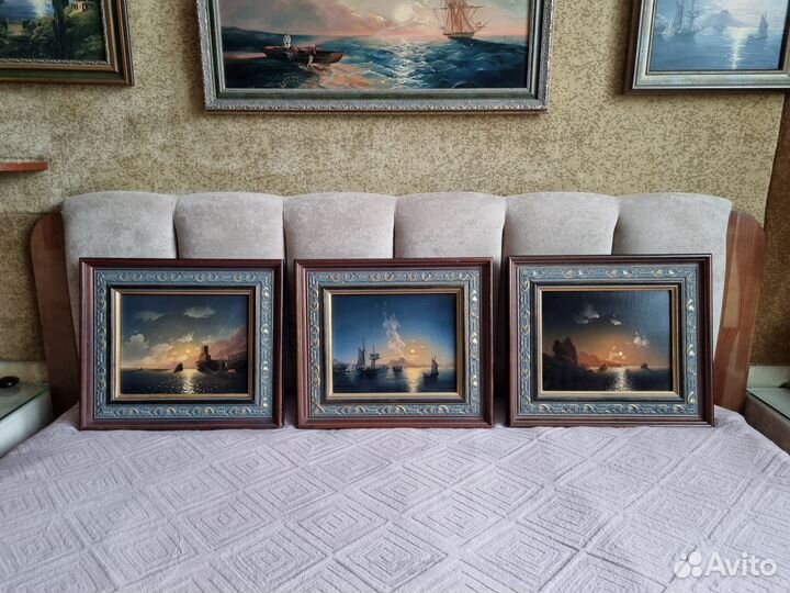 Триптих картина маслом на холсте