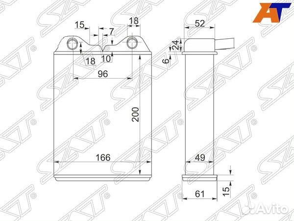 Радиатор отопителя салона toyota land cruiser