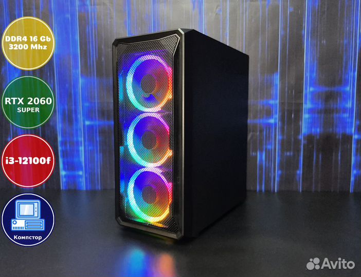 Мощный пк i3-RTX2060SUP-16DDR4-ZPR2853749016-H610
