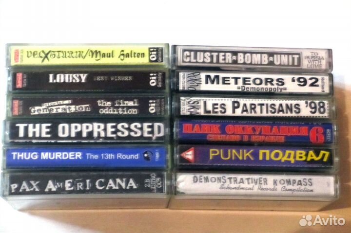 Аудиокассеты - иностранный панк и рок