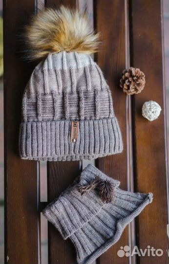 Комплект шапка и снуд. Новое, 4 цвета