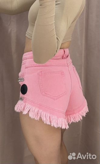 Шорты розовые с стразами