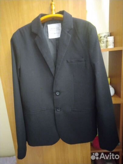 Пиджак на мальчика 152 Цвет черный