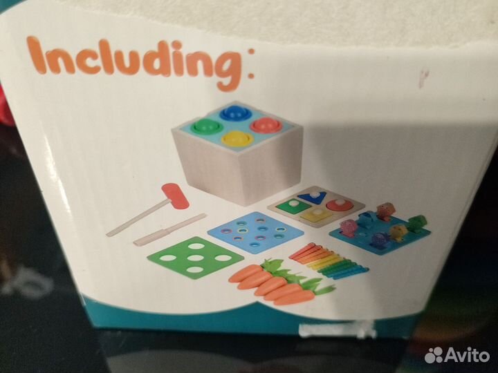 Кубик сортер деревянный Монтессори 7 в1