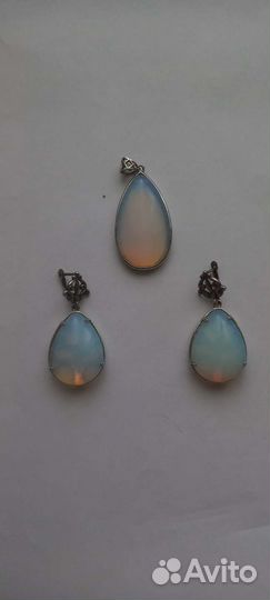 Серьги с кулоном