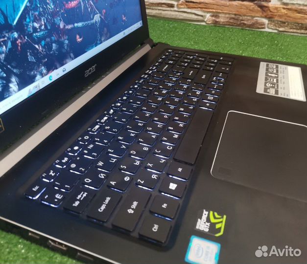 Игровой ноутбук Acer i5 4ядра/1050ti 4Гб/ssd/8ozu