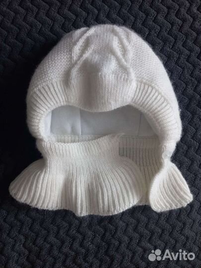 Шапка шлем для новорожденных зимняя 38-40