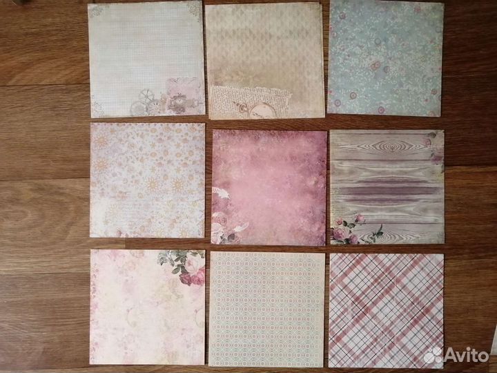 Бумага для скрапбукинга, листы, новогодние темы