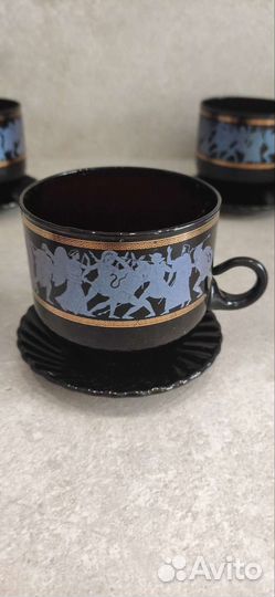 Кофейные чашки с блюдцами 5 шт. Новые
