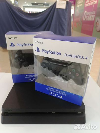 PlayStation 4 slim 1tb+2 джоя+400 игр