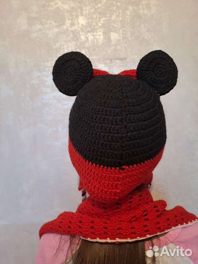 Комплект вязаная шапка, шарф