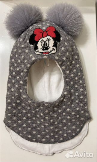 Шапка шлем зимняя для девочки 54 56