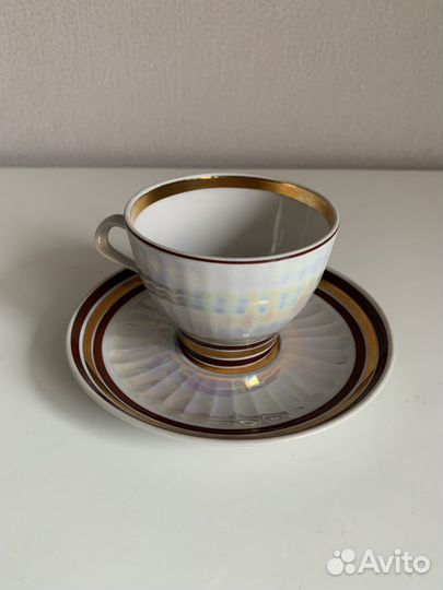 Сервиз кофейный фарфор 6 персон, чайник, сахарница