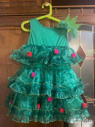 Новогоднее платье Елочка 110