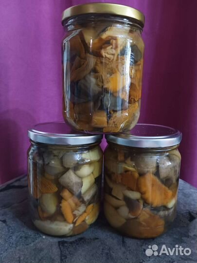 Грибы маринованные, солёные и сушёные